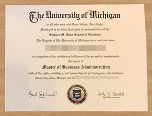 Where to buy The University of Michigan fake certificate?