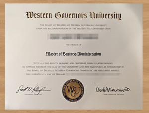 Order your fake Western Governors University diploma.